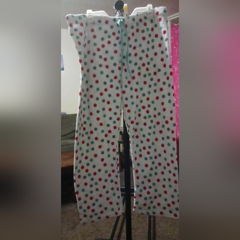 NYC Underground Womens Pajama Bottoms with Polka Dots 2x A-56